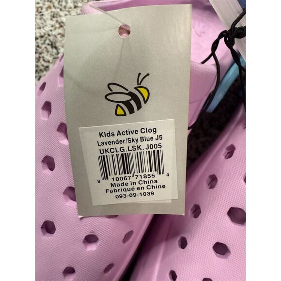 Joybees Kids Active Clog Sandals Lavender/Sky Blue Size J5 - Picture 3 of 3